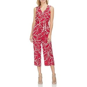 vince camuto belted crop jumpsuit